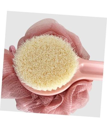 Healeved Bath Scrubber - Pink Handle Bath Brush Shower Sponge - Buy Online on GoSupps.com