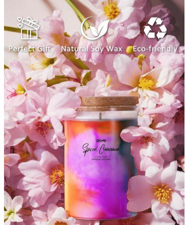 IZIDDO 15oz Cinnamon Aromatherapy Candle - Colourful Scented Candles Long Lasting 90 Hour Burn Perfect Gifts for Home & Special Occasions - Buy Online on GoSupps.com