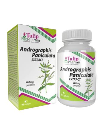 Andrographis Paniculata 400mg 90 Capsules 3rd Party lab Tested High Strength Supplement Gluten and GMO Free