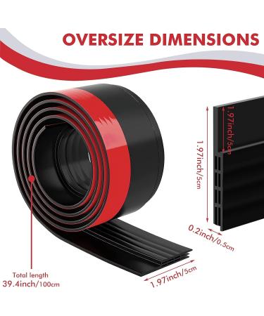 Door Draft Stopper Door Sweep for Exterior & Interior Doors Door Bottom Seal Dust and Noise Insulation Weather Stripping Draft Guard Insulator (Black) - Buy Online on GoSupps.com