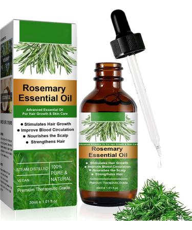 60ML Rosemary Oil for Hair, Rosemary Oil, Skin Care-Pure Organic for Eyelashes, Eyebrows, Face, Stimulates Growth, Nourishes Scalp