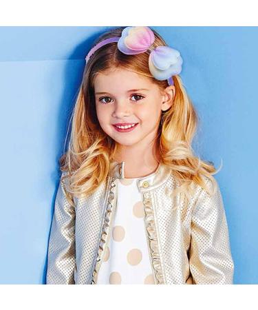 AlamnoFu 6pcs Glitter Toddler Headband Set - Girls Sparkly Hair Bands with Bow, Sequin Flower, Butterfly Designs for Kids - Buy Online on GoSupps.com