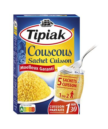 TIPIAK Couscous Pr t Cuire Facile Texture A r e et Savoureuse (Lot de 5x100g) - Le Lot De 4