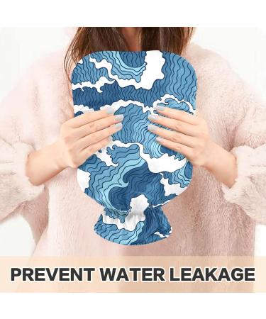 Japanese Hot Water Bottle with Cover 1L | BPA Free Pain Relief for Headaches Neck & Shoulders - Buy Online on GoSupps.com