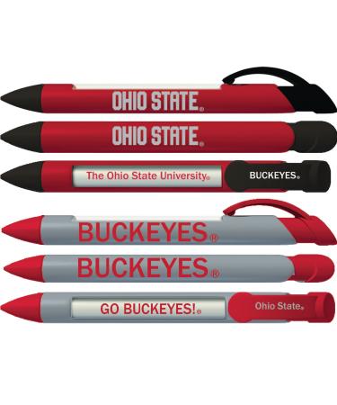 Greeting Pen College Pens- Ohio State Buckeyes Braggin' Rights Rotating Message 6 Pen Set 20543