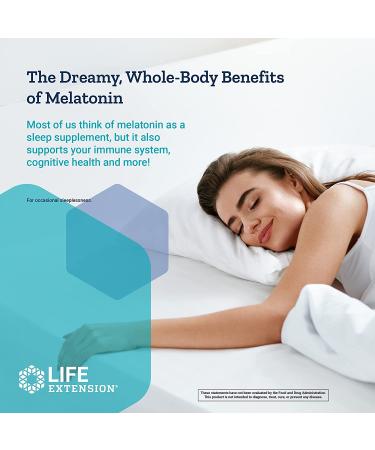 Life Extension Melatonin 500 mcg - 200 Vegetarian Capsules for Sleep Support - Buy Online on GoSupps.com