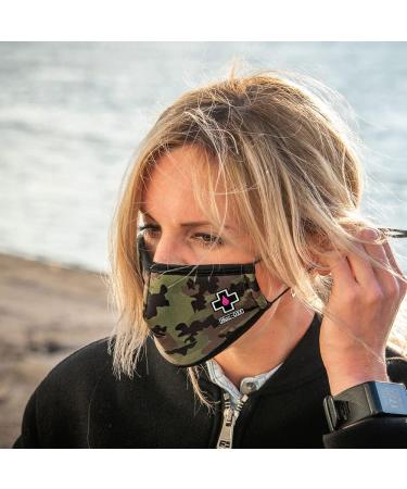 Muc-Off Camo Reusable Face Mask Large - Adjustable & Washable - Mid-Layer Filter - Camo L (1 Pack) - Buy Online on GoSupps.com