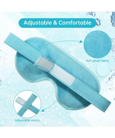 Reusable Gel Eye Mask for Puffy Eyes & Stress Relief - Hot Cold Beads - Blue - Buy Online on GoSupps.com