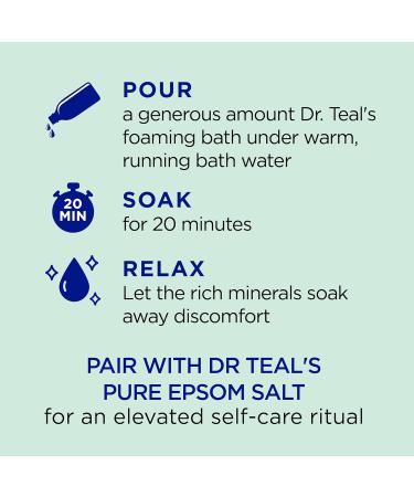 Dr Teal's Foaming Bath with Pure Epsom Salt | Glow & Hydrate Formula with Ceramides & Avocado Oil - 34 oz (Pack of 4) - International Shipping Available - Buy Online on GoSupps.com