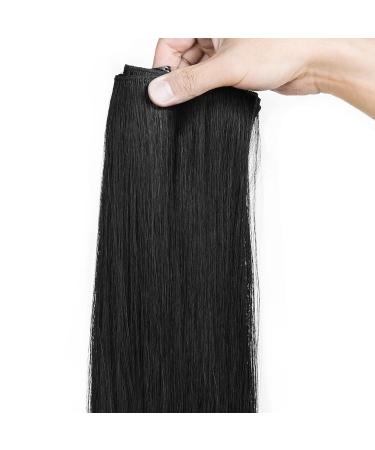 DOCUTE Natural Black Clip in Hair Extensions - 26 Inch Full Head Long Straight Clip Ins for Black Women - Double Weft Thick Hair Classic Pieces - Buy Online on GoSupps.com