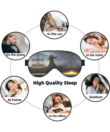 SSIMOO Giant Nuclear Ship Sleep Eye Mask | Breathable Travel Eye Patch for Relaxation - Black - Buy Online on GoSupps.com