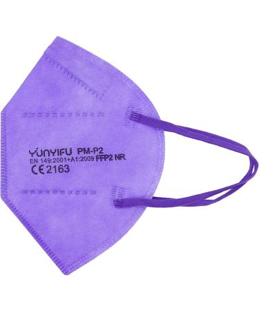 ProMedicalCare FFP2 Colored Face Masks - 100 Pack Purple | Individually Packed for International Shipping - Buy Online on GoSupps.com