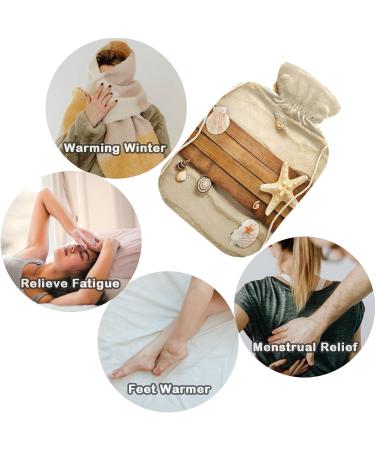 Naanle 2L Transparent Hot Water Bottle with Cover - Large Seestern Design for Bed Hand & Foot Warmer | Pain Relief & Heat Therapy - Buy Online on GoSupps.com