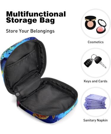 GIAPB Period Bag | Sanitary Napkin Storage & Travel Makeup Pouch | Underwater Fish Color - Buy Online on GoSupps.com
