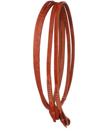 CHALLENGER Amish USA 7' 4" x 5/8" Horse Western Leather Quick Change Split Reins 66RT11