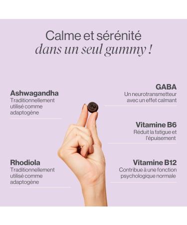 Ashwagandha Gummies pour le soulagement du stress avec GABA Rhodiola Rosea Vitamine B6 Vitamine B12 Contr le du cortisol 60 gummies par Tummy Tox Cortisol control gummies 1x - Buy Online on GoSupps.com