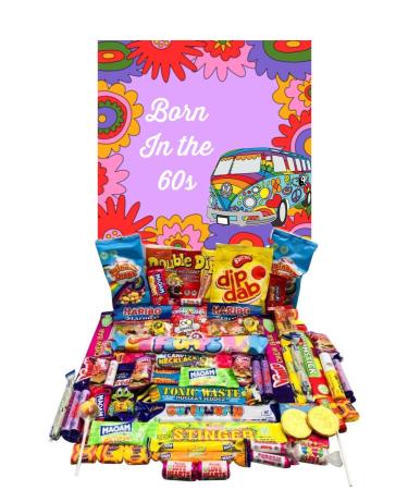 Born in the 60's Pick n Mix The Ultimate Retro Sweet Selection 70s 80s Box Sweet Hamper Present Gift Birthday