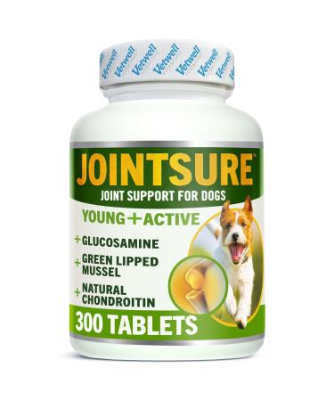 JOINTSURE YOUNG & ACTIVE Joint Supplements for Dogs and Puppies - Pack of 300 Tablets - Supports Mobility and Prevents Joint Stiffness - High Levels of Glucosamine & Green Lipped Mussel
