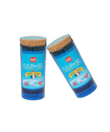 Set 2 Fleur de Sel Organic Artisanal Natural Low Sodium (12%) 2 Tequila Glass 3 oz Enhances the Taste of Foods. The Caviar of Salt!.