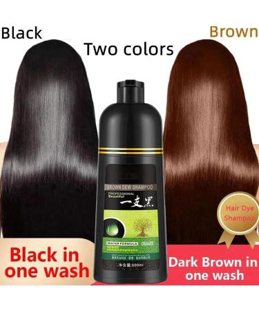 Herbal Shampoo Korea Yaguan Black Hair Shampoo Hair Dye Effective White Hair Turns To Black Instant Black Hair Shampoo for Women Men Lasts 30 Days (2PC- Black) - Buy Online on GoSupps.com
