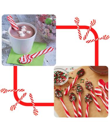 Ja'Cor Peppermint Candy Canes Spoons Red & White Edible Spoon for Hot Chocolate Cocoa Tea Coffee Christmas Stocking Stuffer Party Favors Decorations Bundle with 1-Collapsible Cup(2 Box 12 Ct) - Buy Online on GoSupps.com