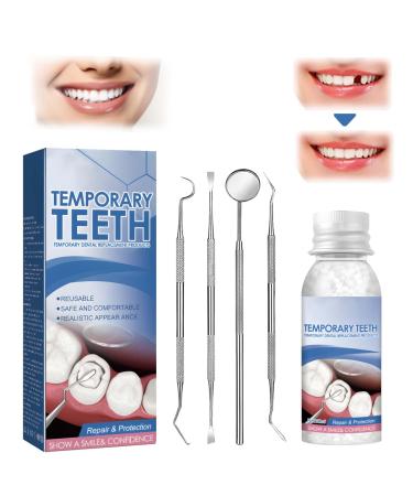 Allony tooth repair set for broken teeth provisional dentures make dentures yourself Moldable False Teeth tooth repair set dental adhesive for teeth for repair broken teeth