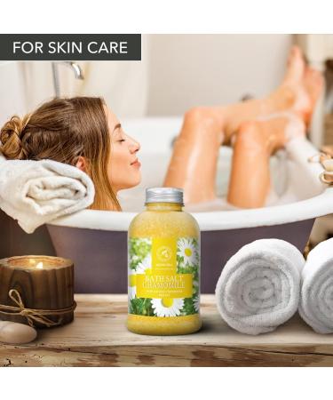 Bath Sea Salt Chamomile 21.16 Oz (600g) | Natural Chamomile Extract for Relaxing Bath Soak | Muscle Relaxation & Aromatherapy | Herb Bath Salt | Body Care Essential - Buy Online on GoSupps.com