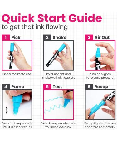 White Chalk Markers Fine Tip (4 Pack) - Wet & Dry Erase Chalk Pens for Blackboard, Windows, Signs - Reversible Bullet & Chisel Point - 3mm - Buy Online on GoSupps.com