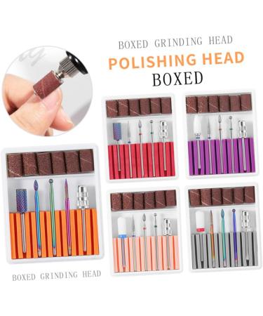minkissy 1 Set Nail Drill Bits for Acrylic Nail Polish Accessories Electric Nail File Drill Bits Nail Polish Tools Nail File Bits Cuticle Drill Bit Gel Nail Kits Head Ceramics 6.5x5.5cm Pink - Buy Online on GoSupps.com