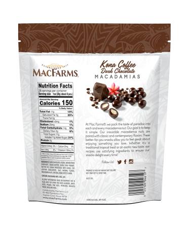 MacFarms Kona Coffee Dark Chocolate Macadamia Nuts - 28 Oz (Pack of 2) - Delicious Hawaiian Treat with Rich Flavors - Buy Online on GoSupps.com