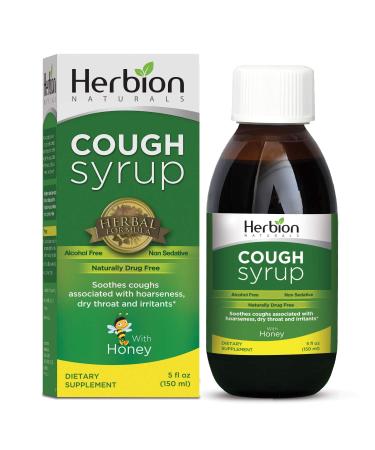Herbion Naturals Cough Syrup Honey - 5 Fl Oz Syrup Green