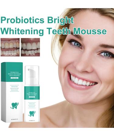 2PC Probiotics Whitening Teeth Mousse | Herbal Deep Cleaning Toothpaste for Fresh Breath & Gum Health - Buy Online on GoSupps.com