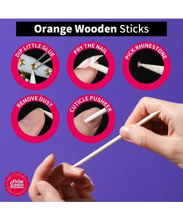 Teenitor Nail Adhesive Tabs with Nail Stand and Accessories - 20 Sheets Double Sided Glue Stickers, 2 Nail Files, 5 Orange Wood Sticks, Magnetic Fake Nail Holder - Buy Online on GoSupps.com