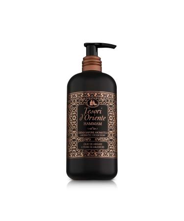 Tesori d'Oriente: "Hammam" Cream Soap with Argan Oil and Orange Blossom Measuring Cap 10.14 Fluid Ounces (300ml) Packages Italian Import