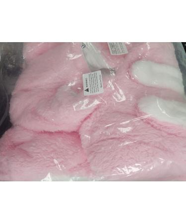 Cartoon Bear Snowsuit Winter Coat Fleece Hooded Romper | Newborn Baby Jumpsuit | 3-6 Months | Pink Rabbit - Buy Online on GoSupps.com