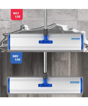 Wet Mop 24 Microfiber Heavy Duty Floor Aluminum Mop with Adjustable Stainless Steel Handle - 4 Wet/Dry Clothes Cleaning System (24 in) - Buy Online on GoSupps.com