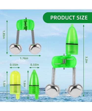 Kailund 21Pcs LED Night Fishing Rod Bite Bait Alarm Light with Twin Bells Ring - Fishing Bite Alarm Indicator with Rod Clip Tip - 3 Colors (Red, Green, Blue) - Buy Online on GoSupps.com
