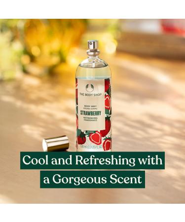 The Body Shop Strawberry Body Mist - Vegan, 3.3 oz - Sweet Fruity Scent | Refreshing & Cooling - Buy Online on GoSupps.com
