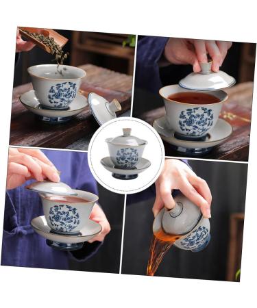 1 Set Sancai Gaiwan Kung Fu Teacup Chinese Cover Bowl China Office Drinking Teacup Ceramics Tray Assorted Color 11.3X10.5CM - Buy Online on GoSupps.com