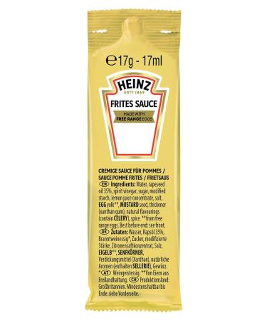 Heinz Frites Sauce Portion Bags - Pack of 100 (17ml Each) - Ideal for International Shipping - Buy Online on GoSupps.com