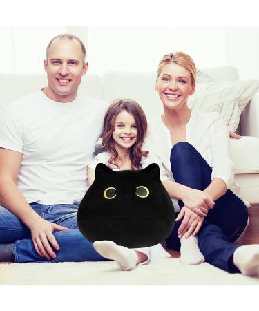 KOMUNJ Black Cat Plush 30cm - Soft Stuffed Animal Toy for Kids & Adults | Cute Cat Pillow Gift for Valentines & Birthday - Buy Online on GoSupps.com