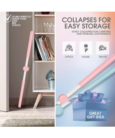 BILITY Posture Crossbar Stretching Stick | Ultimate Back Straightener | Stainless Steel & Foam | Pink - Buy Online on GoSupps.com