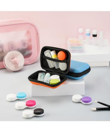 Portable Contact Lens Travel Bag - Case Tweezers Solution Bottle - Ideal for Daily Outdoor Use (Orange - Buy Online on GoSupps.com