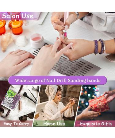 Pink Sanding Bands 100pcs 180 Grit for Nail Drill - Professional Fine Sanding Bands for Natural Nails - 3/32 Inch Nail Drill Bit Included - Buy Online on GoSupps.com