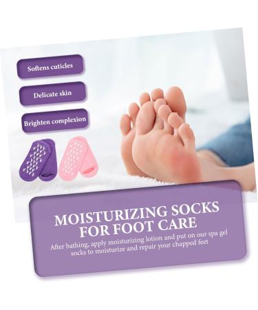 Healeved 4 Pairs Gel Socks Dry Feet Skincare Products for Family for a Friend Moisturizing Socks Foot Care Socks Soft Boots Women's Socks Foot Mask Miss Essential Oil Cotton Yarn - Buy Online on GoSupps.com