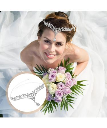 Lurrose Bridal Head Chain | Silver Forehead Headband Jewelry for Wedding Hair Accessories - Buy Online on GoSupps.com