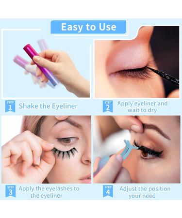 14 Pairs Magnetic Eyelashes & Eyeliner Kit - Long-lasting No Glue Needed | T17 - Buy Online on GoSupps.com