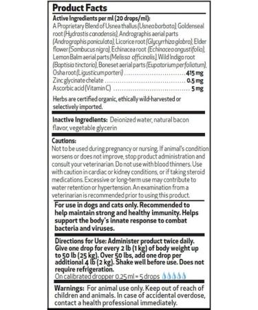 Pet Wellbeing Immune Sure for Dogs - Supports Normal Immune Defenses Gut Flora Balance Andrographis Echinacea Vitamin C Zinc - Veterinarian-Formulated Herbal Supplement 2 oz (59 ml) 2 fl oz (59 ml) - Buy Online on GoSupps.com