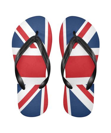 Mnsruu UK UK Union Jack Flip Flops Flip Sandals Home Slippers Hotel Spa Bedroom Travel XL for Men Women X-Large Multicolor