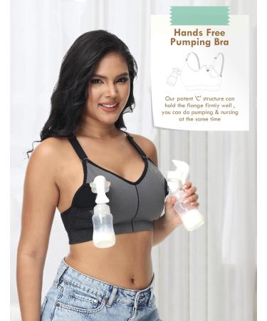 HOFISH Women's Pumping Sports Bra 2pcs Set | Medium Support Racerback Athletic Bras | Seamless High Impact Yoga Exercise Bras | XXL | Black/Grey & Deep Blue - Buy Online on GoSupps.com